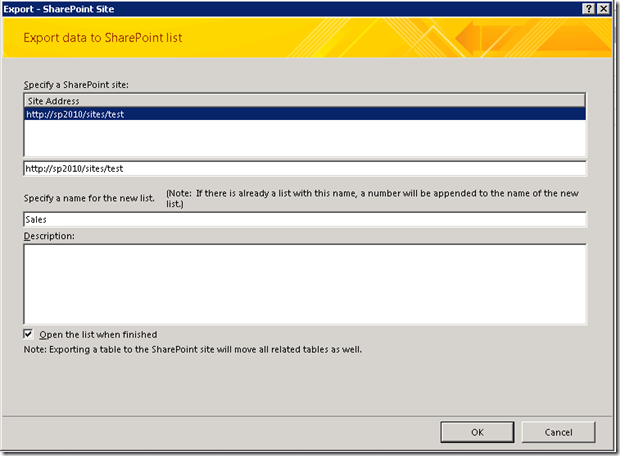 AccessExportToSharePointListWizard AccessExportToSharePointListWizard