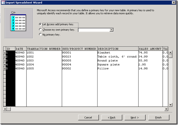 AccessImportSpreadsheetWizard3PrimaryKey