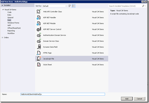 AppHelloWorldScriptProjectItem AppHelloWorldScriptProjectItem