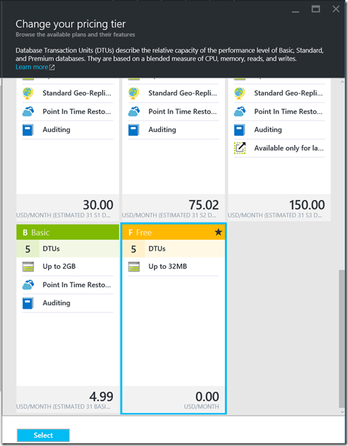 AppServiceSQLFreePricingTier AppServiceSQLFreePricingTier