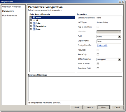 BCSWizardParametersName