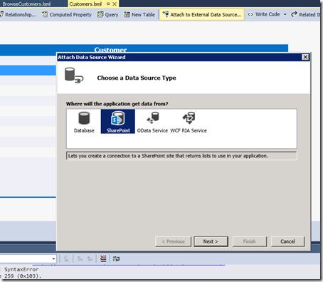 CloudBusinessAppAttachExternalDataSharePoint CloudBusinessAppAttachExternalDataSharePoint