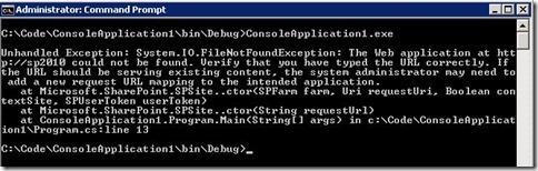 ConsoleApplicationFileNotFoundException