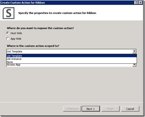 CustomRibbonActionWizardHostWebListTemplate