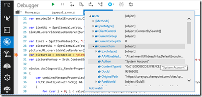 DisplayTemplateDebuggerCtxCurrentItem DisplayTemplateDebuggerCtxCurrentItem