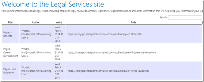 DisplayTemplateGridWithDataTables