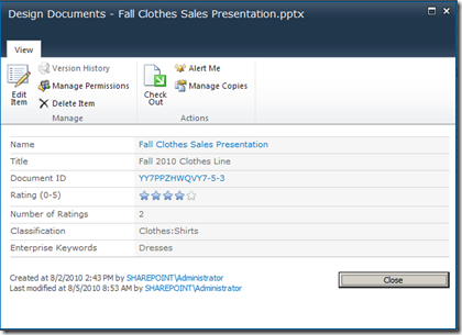 DocumentIdViewProperties DocumentIdViewProperties