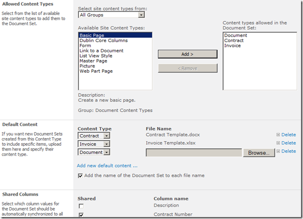 DocumentSetSettings DocumentSetSettings