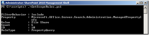 EnterpriseSearchPowerShellGetScopeRulesContentSource