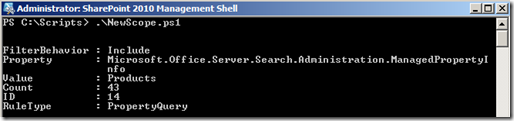 EnterpriseSearchPowerShellNewScopeRuleContentSource