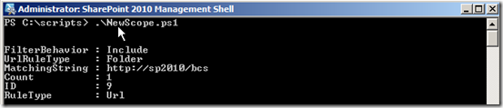 EnterpriseSearchPowerShellNewScopeRuleUrlFolder