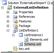 ExternalListNewSolutionExplorer