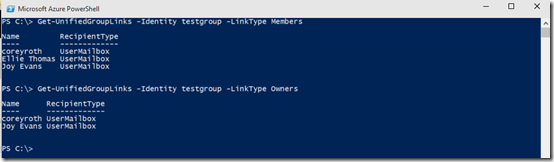GroupsPowerShellGetUnifiedGroupLinks