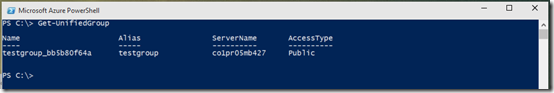 GroupsPowerShellGetUnifiedGroup