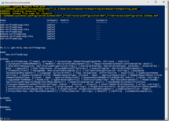 GroupsPowerShellHelp