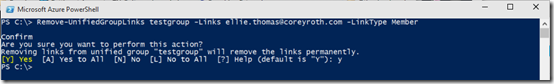 GroupsPowerShellRemoveUnifiedGroupLinks