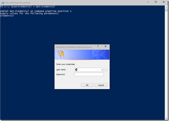 GroupsPowerShellSessionCredential GroupsPowerShellSessionCredential