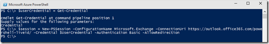 GroupsPowerShellSessionExchange