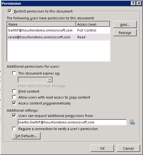 Configuring and using IRM with Office 365 and SharePoint Online 