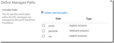 MySitesDefinedManagedPaths MySitesDefinedManagedPaths