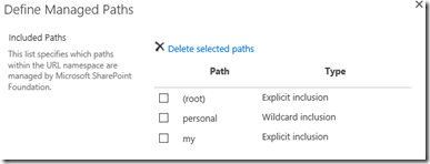 MySitesDefinedManagedPaths