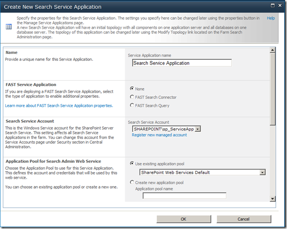 NewSearchServiceApplicationDetails NewSearchServiceApplicationDetails