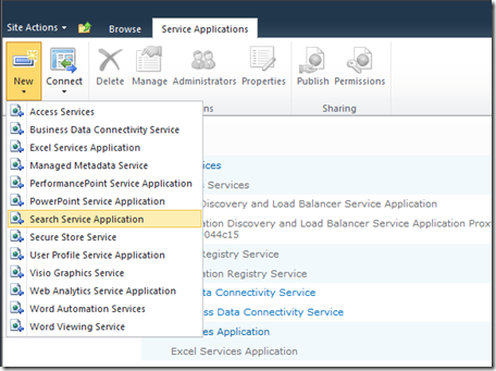 NewSearchServiceApplication NewSearchServiceApplication