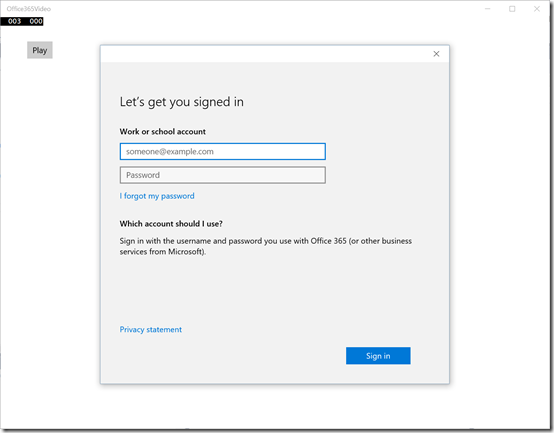 O365VideoCredentialPrompt O365VideoCredentialPrompt