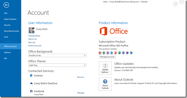 Office365ProPlusOutlookVersionSP1