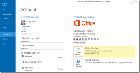 Office365ProPlusOutlookVersion Office365ProPlusOutlookVersion