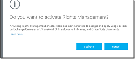 Office365RightsManagementActivate Office365RightsManagementActivate