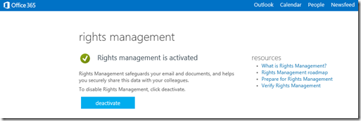 Office365RightsManagementActivated Office365RightsManagementActivated