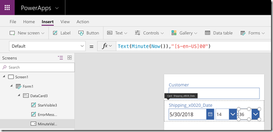 PowerAppsDefaultDateMinuteValueChanged