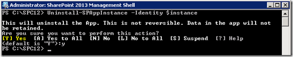 PowerShellAppUninstallSPAppInstance