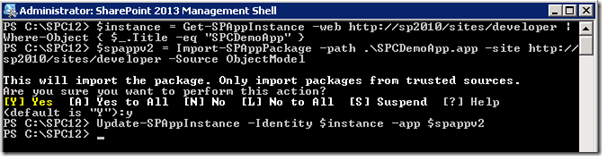 PowerShellAppUpdateSPAppInstance