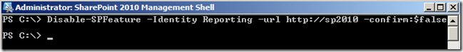 PowerShellDisableSPFeatureNoConfirmation PowerShellDisableSPFeatureNoConfirmation