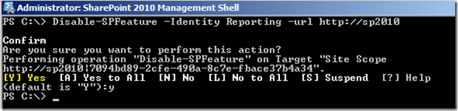 PowerShellDisableSPFeatureWithConfirmation