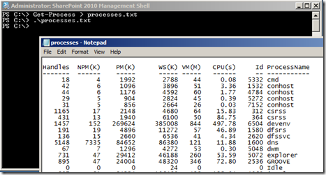 PowerShellOutputRedirection