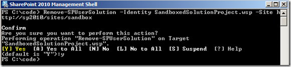 PowerShellRemoveSPUserSolution