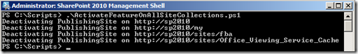 PowerShellSiteCollectionFeatureDeactivate PowerShellSiteCollectionFeatureDeactivate
