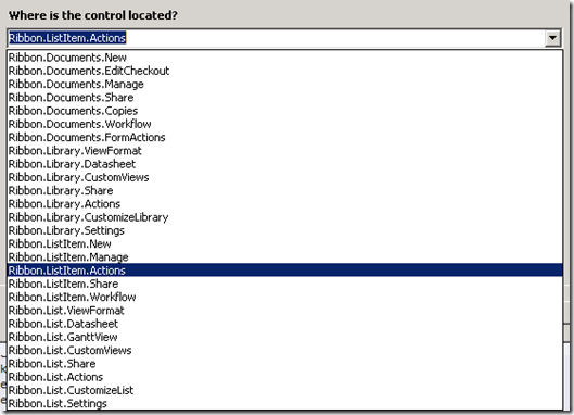 RibbonCustomActionWizardStep2ControlLocation