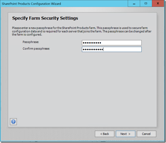 SP2016P1ConfigPassphrase SP2016P1ConfigPassphrase