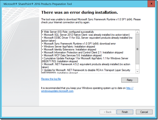 SP2016P1PrerequisitesError4