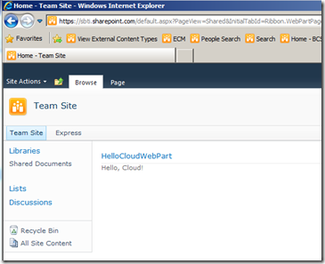 SPOHelloCloudWebPartCloud SPOHelloCloudWebPartCloud