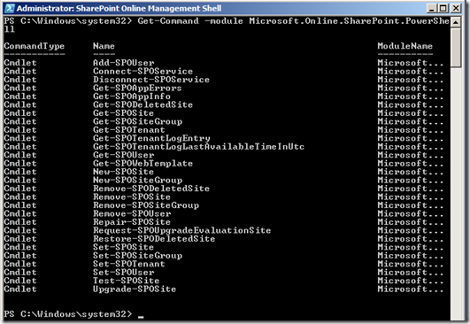 SPOPPowerShellGetCommand
