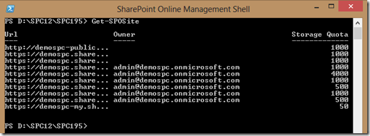 SPOPowerShellGetSPOSite SPOPowerShellGetSPOSite