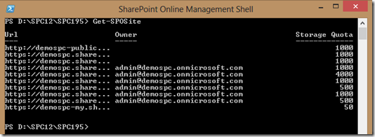 SPOPowerShellGetSPOSite