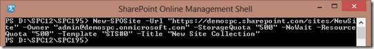 SPOPowerShellNewSite SPOPowerShellNewSite