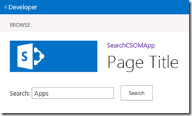 SearchAppCSOMDefault SearchAppCSOMDefault