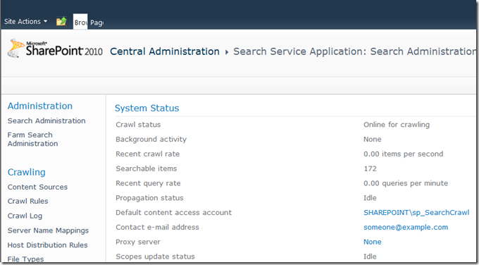 SearchCrawlAccount SearchCrawlAccount